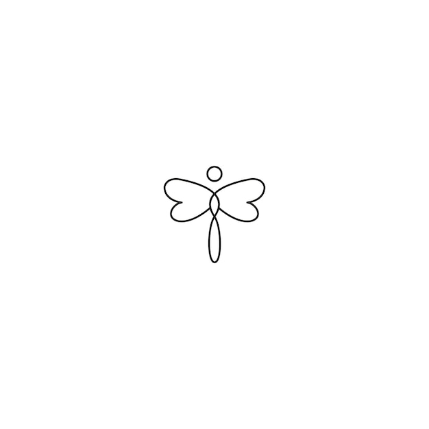 Logo vlinder ontwerp kunst sjabloon