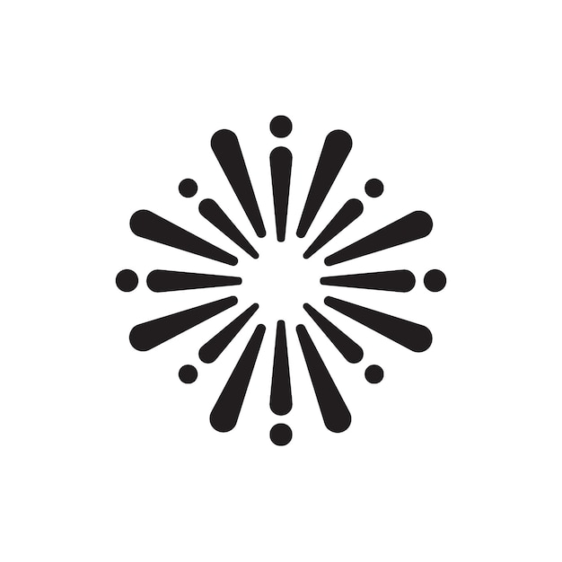 Logo vonk vuurwerk uniek ontwerp met lege achtergrond