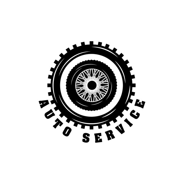 Logo voor auto- en voertuigreparatieservice