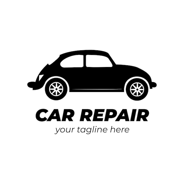 Logo voor auto- en voertuigreparatieservice