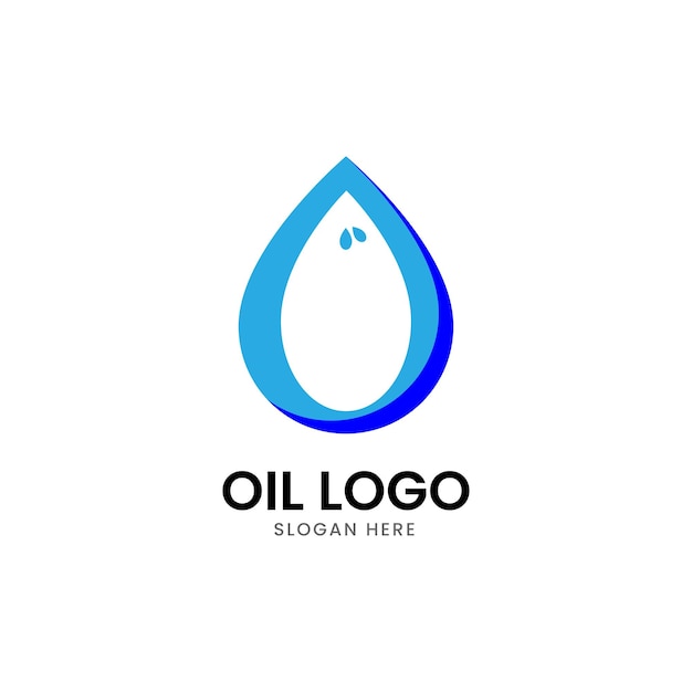 Logo voor de oliemaatschappij in donkere kleuren. Olie-industrie, drop, vuur, gas, business, technologie.