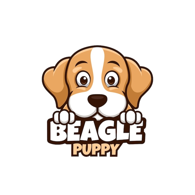 Logo voor dierenwinkel, dierenverzorging of je eigen hond met Beagle hond