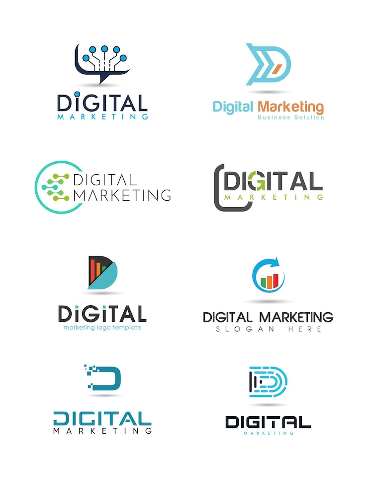 Vector logo voor digitale marketing