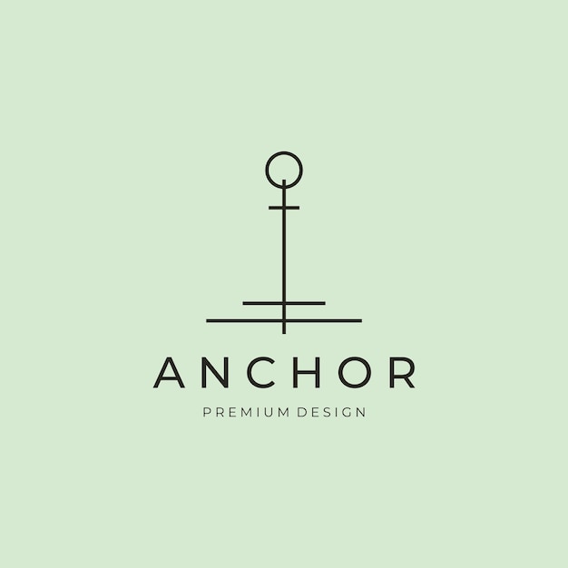 Vector logo voor een anker premium design