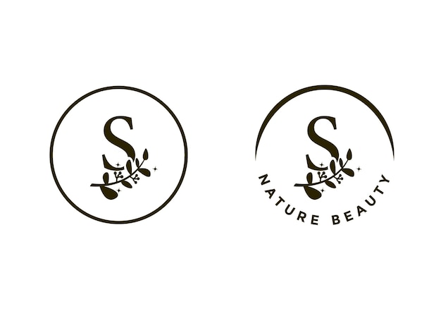 Logo voor een beautybedrijf met de letter s op de voorkant