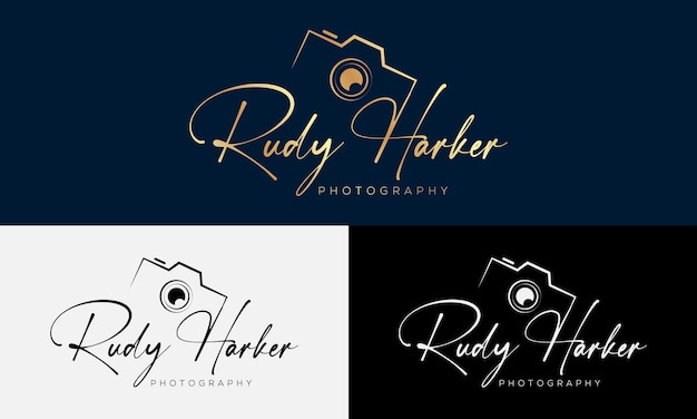 Logo voor een fotografiebedrijf genaamd Ruby Hawk Photography