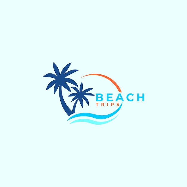 Logo voor een strandtrip aan zee