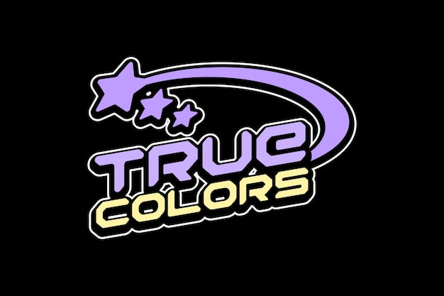 Vector logo voor een true colors bedrijf