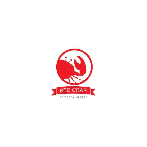 Logo voor een visbedrijf genaamd Red Crab