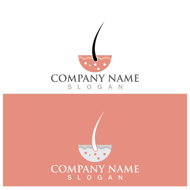 Logo voor haarbehandelaars en vectorsjabloon