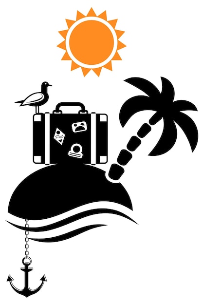 Vector logo voor toerisme en vakantie