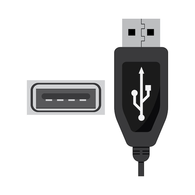 Vector logo voor usb-gegevensoverdracht