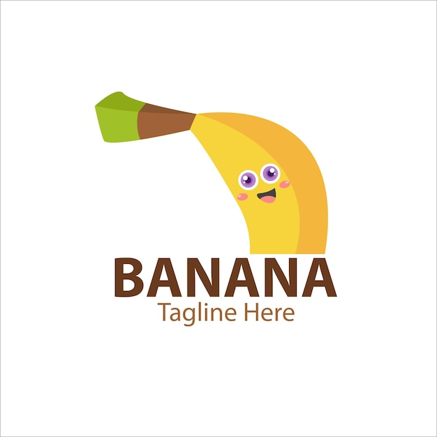 Logo voor uw bedrijf met schattig bananenkarakter