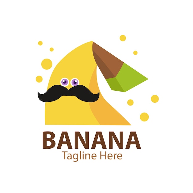 Logo voor uw bedrijf met schattig bananenkarakter