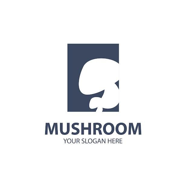 Logo voor uw bedrijf met schattig paddenstoelenkarakter