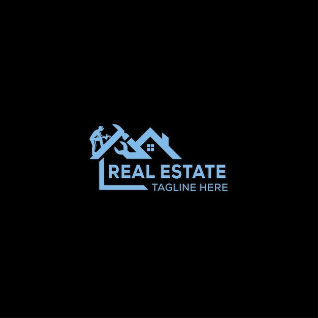Logo voor vastgoedadvies vector logo voor huisoplossingen