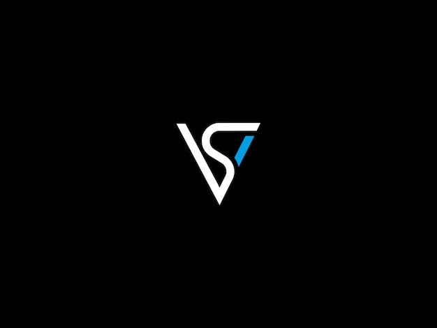 Logo for a vs on a black background