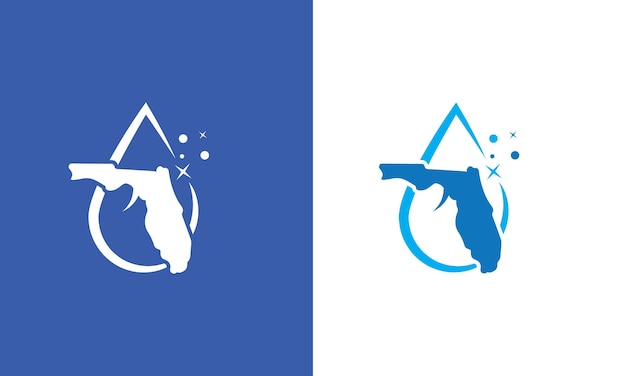 A logo for the wash and water drop