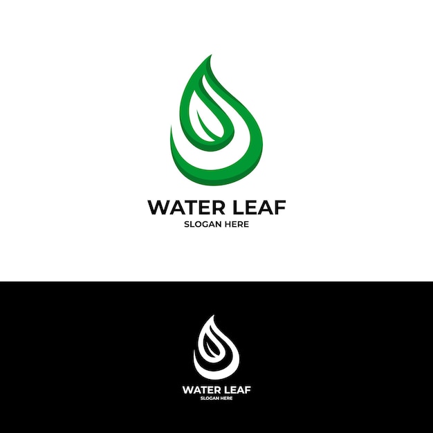 Logo for a water leaf company