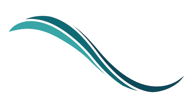 Vector logo wave sea icon ocean water shape symbol surf curve