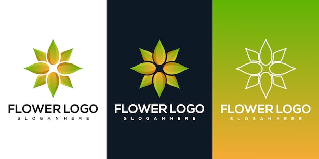 Logo with an abstract flower