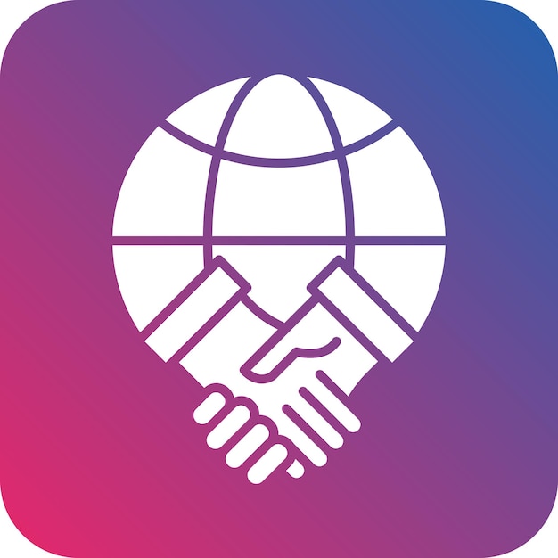 Vector a logo with a blue and pink logo that says  handshake