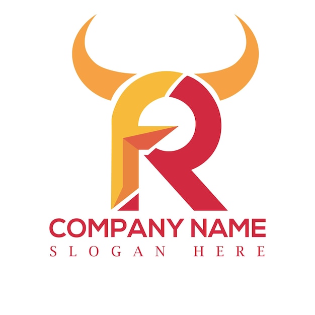 Logo with Bull Horns and Letter R