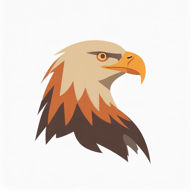 Vector logo with eagle on a white backround