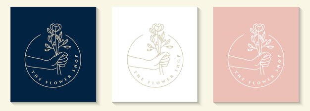 Logo with hand flower