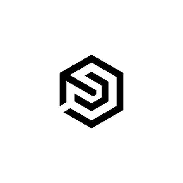 Premium Vector | A logo with the letter s in black and white