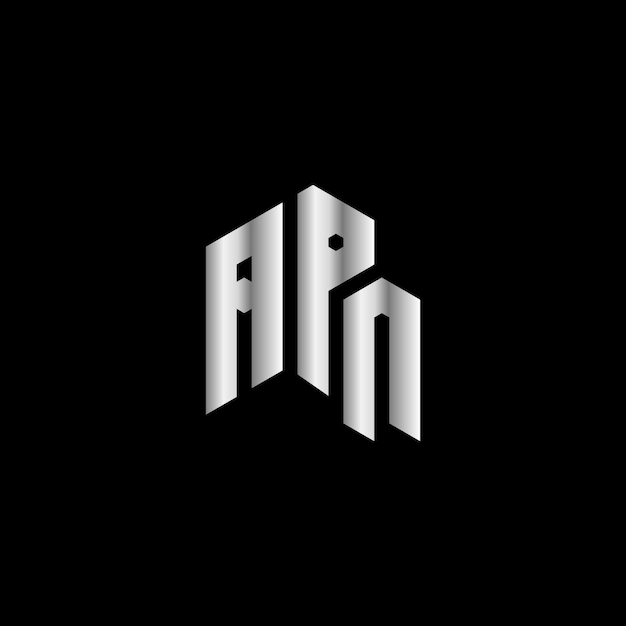 A logo with the letters an on a black background