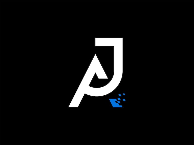 A logo with the letters jj on a black background