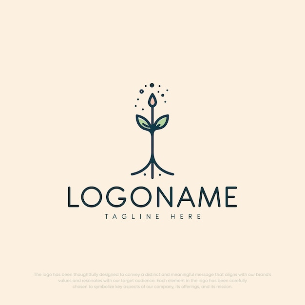 Logo with three flower petals