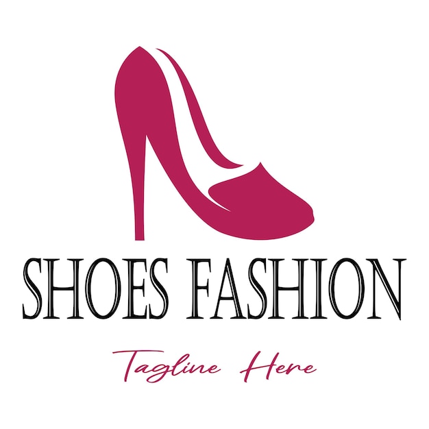 Logo for women's high heel shoes elegant luxurious for business women's shoe shop fashion beauty