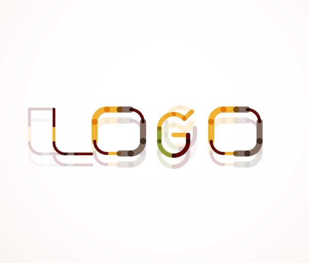 Vector logo word font design