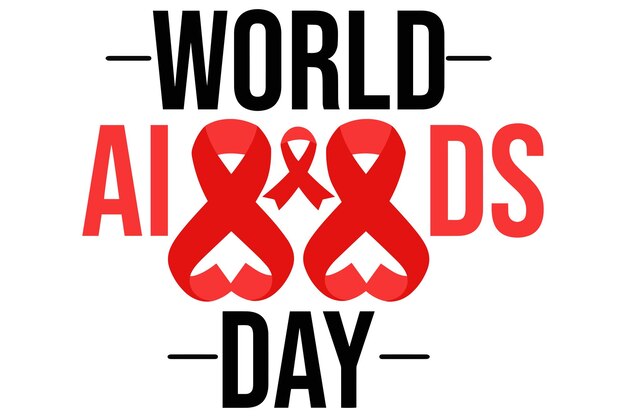 Vector logo world aids day 64