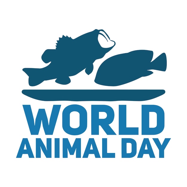 Vector logo world animal day 166