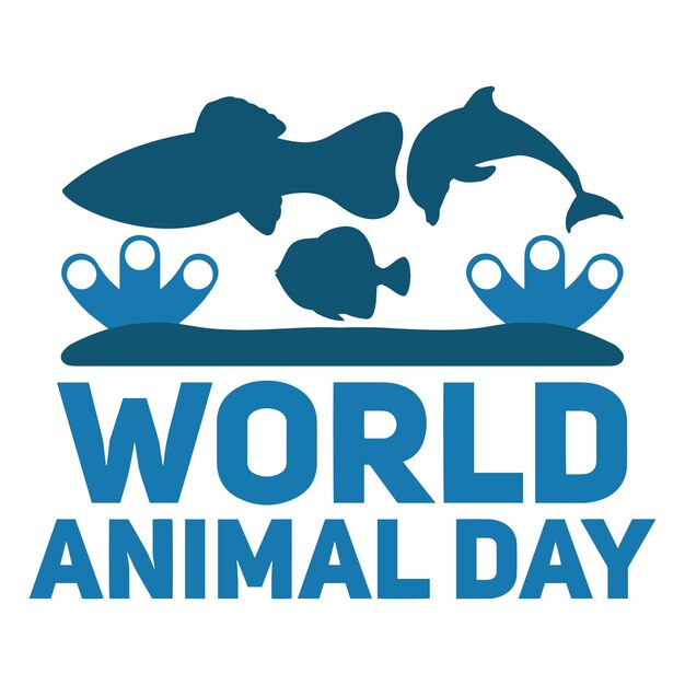 Vector logo world animal day 182