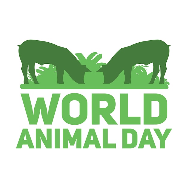 Vector logo world animal day 29