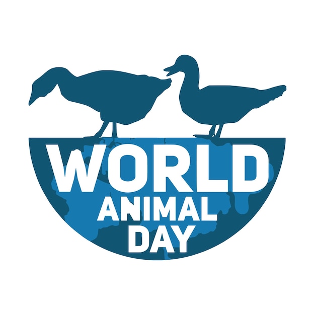 Vector logo world animal day 53