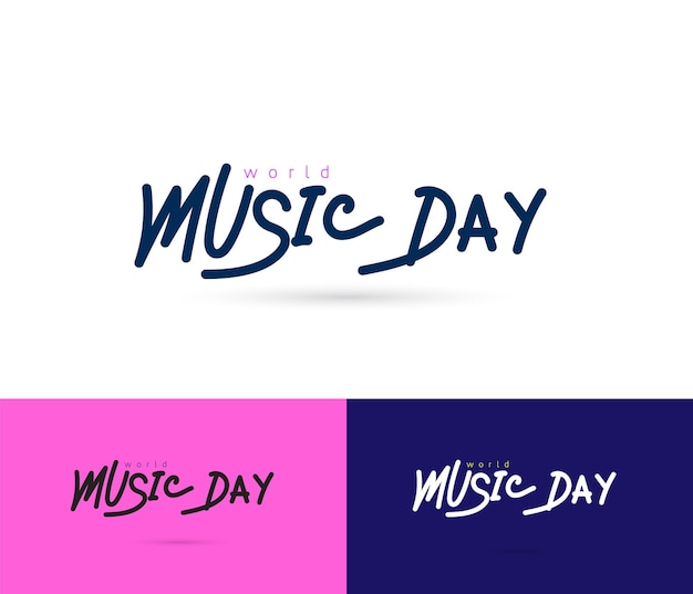 Vector logo for world music day by the brand new