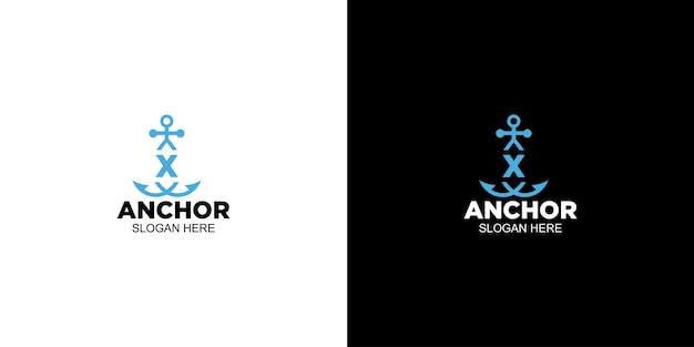 Logo x anchor design