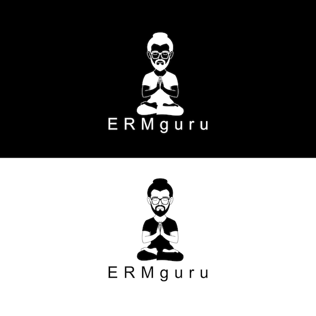 Vector logo for a yoga company called erm guru