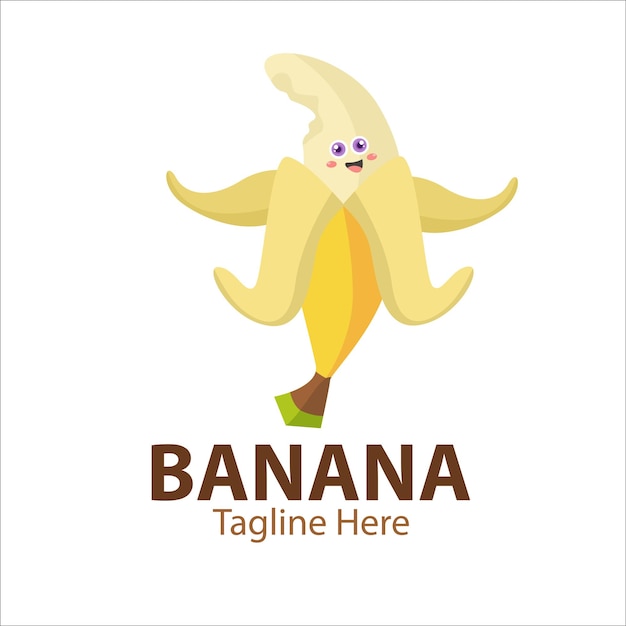 Logo per la tua attività con simpatico personaggio di banana