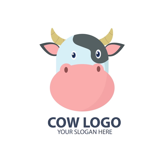 Logo for your business with cute cow character