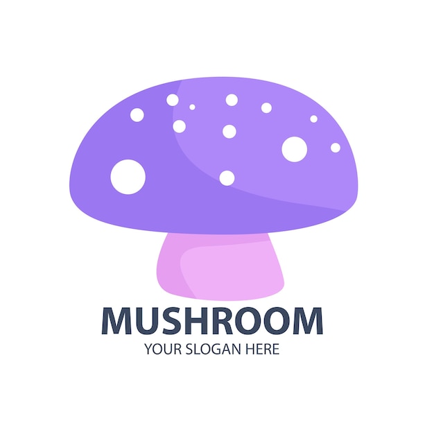 Logo for your business with cute mushroom character