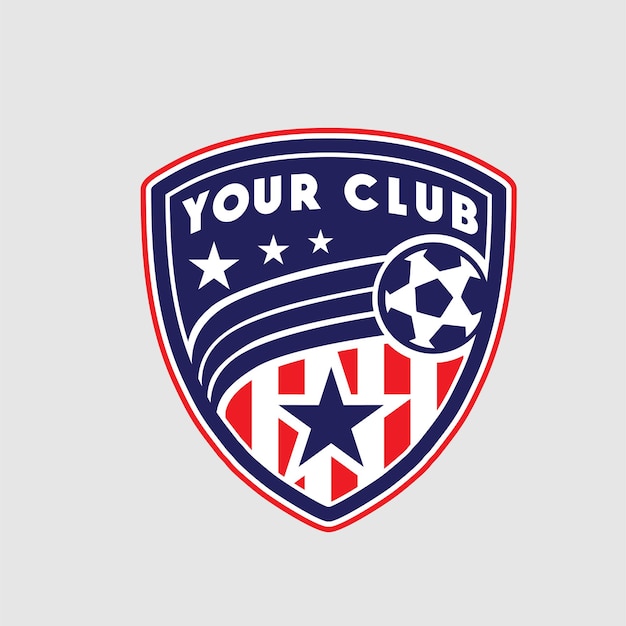 Vector a logo for your club with a star on the top