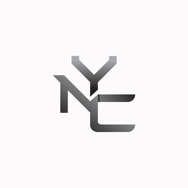 Logogram Linked NYC Letter Vector Design