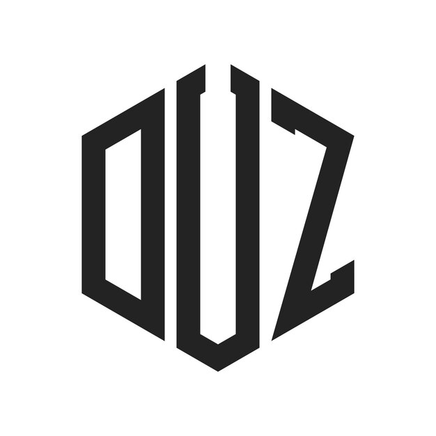 Logoontwerp DUZ Initiële letter DUZ Monogram Logo met behulp van zeshoekige vorm