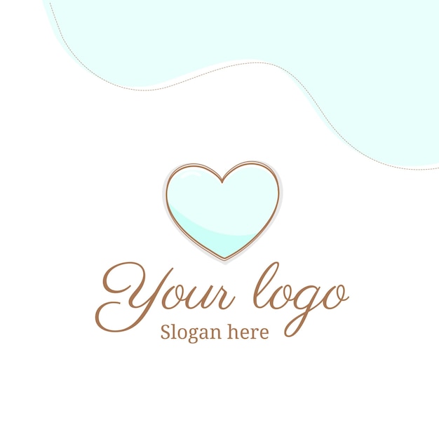 Vector logoontwerp hart vector